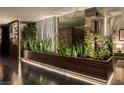 Hallway featuring plants, accent lighting, and modern decor at 353 E Bonneville Ave # 1302, Las Vegas, NV 89101