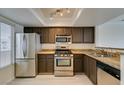 Well-equipped kitchen featuring stainless steel appliances and granite countertops at 8070 W Russell Rd # 2026, Las Vegas, NV 89113