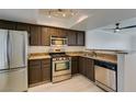 Well-equipped kitchen featuring stainless steel appliances and granite countertops at 8070 W Russell Rd # 2026, Las Vegas, NV 89113
