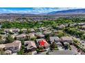 An aerial view of a neighborhood, highlighting the property's location at 10389 Walking View Ct, Las Vegas, NV 89135