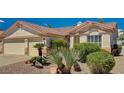 Well-maintained single-story home with desert landscaping and a three-car garage at 1574 Livingston Dr, Henderson, NV 89012