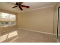 Cozy bedroom with a ceiling fan and closet at 1467 Hialeah Dr # C, Las Vegas, NV 89119