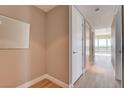 Hallway with hardwood floors and doors at 4471 Dean Martin Dr # 4001, Las Vegas, NV 89103