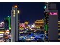 Vibrant night view capturing the glowing hotels and casinos of the Las Vegas Strip with clear night sky at 4381 W Flamingo Rd # 2302, Las Vegas, NV 89103