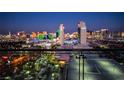 Mesmerizing night view of the Las Vegas strip showcasing illuminated hotels and casinos from a balcony at 4381 W Flamingo Rd # 2302, Las Vegas, NV 89103
