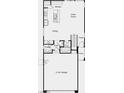 Layout showcases a two-car garage and open concept living spaces, including a kitchen and great room at 77 Tardando St, Henderson, NV 89015