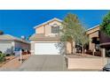 Charming two-story home with a well-maintained lawn, a two-car garage, and classic curb appeal in a friendly neighborhood at 5466 Silverheart Ave, Las Vegas, NV 89142