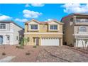Charming two-story home with a well-manicured front yard and a spacious two-car garage at 6142 Kelson Creek Ct, Las Vegas, NV 89118
