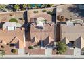 Bird's-eye view of the home featuring a private backyard and neighborhood, surrounded by desert landscape at 8901 Kingsmill Dr, Las Vegas, NV 89134