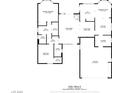 Detailed floor plan showcasing the layout including bedrooms, bathrooms, living area, and garage at 8901 Kingsmill Dr, Las Vegas, NV 89134