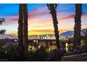 Expansive city views overlooking the Las Vegas skyline with palm trees in foreground at 1221 Diamond Valley St, Henderson, NV 89052