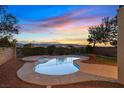 Beautiful pool and spa with mountain views and desert landscaping at 1221 Diamond Valley St, Henderson, NV 89052