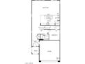 Detailed floor plan showcasing the layout of the first floor with kitchen, garage, and bedroom at 4204 Mount Bonnell Ave, North Las Vegas, NV 89081