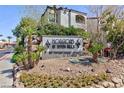 Community sign at Horizons at Seven Hills with desert landscaping at 950 Seven Hills Dr # 114, Henderson, NV 89052