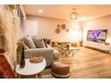 Stylish living room featuring modern decor, hardwood floors, and ample natural light at 2043 Sombrero Dr, Las Vegas, NV 89169