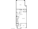 First floor plan featuring a kitchen, great room, entry, porch, powder room, and garage at 128 Silver Run Ln, Las Vegas, NV 89138