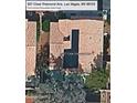 This property features an aerial view showing a solar panel, offering energy efficiency at 927 Clear Diamond Ave, Las Vegas, NV 89123