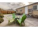 Outdoor area with patio, fire pit, seating and Mountain View in the distance at 2060 Toiyabe St, Las Vegas, NV 89156