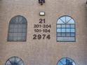 Apartment building exterior showing the building number and unit ranges at 2974 Juniper Hills Blvd # 104, Las Vegas, NV 89142