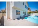 Inviting backyard pool featuring a patio for outdoor entertaining and relaxation at 1620 Western Lily St, Las Vegas, NV 89128
