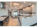 Modern kitchen with stainless steel appliances and marble countertops at 2777 Paradise Rd # 2701, Las Vegas, NV 89109