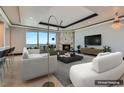 Spacious living room featuring a sleek fireplace, city views, and contemporary decor for sophisticated living at 2777 Paradise Rd # 2701, Las Vegas, NV 89109