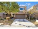 Charming two-story home with a well-maintained front yard and attached two-car garage at 6837 Dragonfly Rock St, Las Vegas, NV 89148