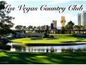 Scenic view of the Las Vegas Country Club golf course with lush greenery and water features at 2989 Bel Air Dr, Las Vegas, NV 89109