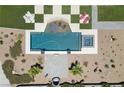 Stunning aerial view of a backyard pool with spa and desert landscape at 3955 W Jo Rae Ave, Las Vegas, NV 89141