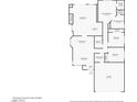 Detailed floor plan of a home showing layout of rooms and dimensions at 3416 Steppe St, North Las Vegas, NV 89032