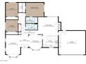 Detailed floorplan showcasing the layout of the home, including bedrooms, living spaces, and bathrooms at 4409 W Red Coach Ave, North Las Vegas, NV 89031