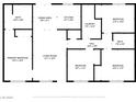 Detailed floor plan showcasing the layout of the house, including bedrooms, bathrooms, and living areas at 417 Freeman Ave, Las Vegas, NV 89106
