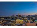 Spectacular nighttime cityscape featuring the Las Vegas skyline from this home's enviable vantage point at 150 Las Vegas Blvd # 1912, Las Vegas, NV 89101