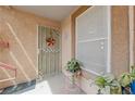 Cozy front door entryway with security door, plants, and decor at 1150 N Buffalo Dr # 1007, Las Vegas, NV 89128