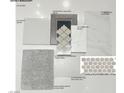 Selection of interior design materials featuring quartz countertops, carpet, and tile at 226 Piazzetta Dr, Henderson, NV 89011