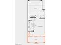 Detailed floorplan displaying the layout of the first floor including the porch and garage at 136 Silver Run Ln, Las Vegas, NV 89138