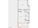 Detailed first floor plan shows layout of the great room, garage, powder room, and kitchen at 2764 Via Napoli, Henderson, NV 89044