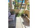 Cozy patio featuring comfortable seating and potted plants, creating a relaxing outdoor space at 8410 Eldora Ave # 1053, Las Vegas, NV 89117