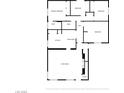 A floor plan showing the layout of the house, including the kitchen, bathroom, bedrooms, and living room at 1013 Cunningham Dr, Las Vegas, NV 89106