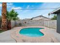 Backyard pool with mature landscaping providing a private, relaxing oasis at 3412 Tabor Ave, North Las Vegas, NV 89030