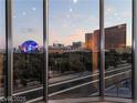 Las Vegas skyline view of the MSG Sphere, the Wynn Hotel, and other iconic properties at sunset at 360 E Desert Inn Rd # 807, Las Vegas, NV 89109