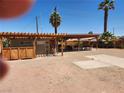 Backyard with covered patios, ample room for outdoor seating, entertaining and leisure at 542 Bonelli Ave, Overton, NV 89040