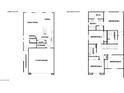 Layout of first and second floor featuring the living spaces, kitchen and bedrooms at 6521 Cinnamon Hazelnut St # Lot 91, North Las Vegas, NV 89084