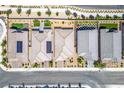 Birds-eye view of neighborhood homes with manicured yards and desert landscaping at 6432 Linden St, North Las Vegas, NV 89086