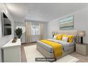 Serene bedroom with a plush bed, decorative pillows, and a soothing color palette creating a relaxing space at 1390 Vegas Valley Dr # 26, Las Vegas, NV 89169