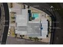 Detailed floor plan showcasing the layout with a pool, bar, 10-car driveway, and multiple suites at 6 Rock Mount Ct, Henderson, NV 89012