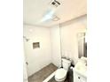 Modern bathroom with updated fixtures, a walk-in shower, and neutral tones at 579 Grimsby Ave, Henderson, NV 89014