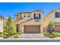 Charming two-story home boasts desert landscaping and a paved driveway at 12286 Silvana St, Las Vegas, NV 89141