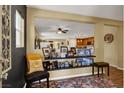 Stylish entryway featuring modern decor, decorative shelves, and warm lighting, leading to the main living areas at 759 Star Apple Ln, Las Vegas, NV 89178