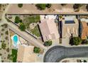 An aerial view shows the property layout with a pool and well-maintained landscaping at 1017 Guided Dancer Ave, Henderson, NV 89015